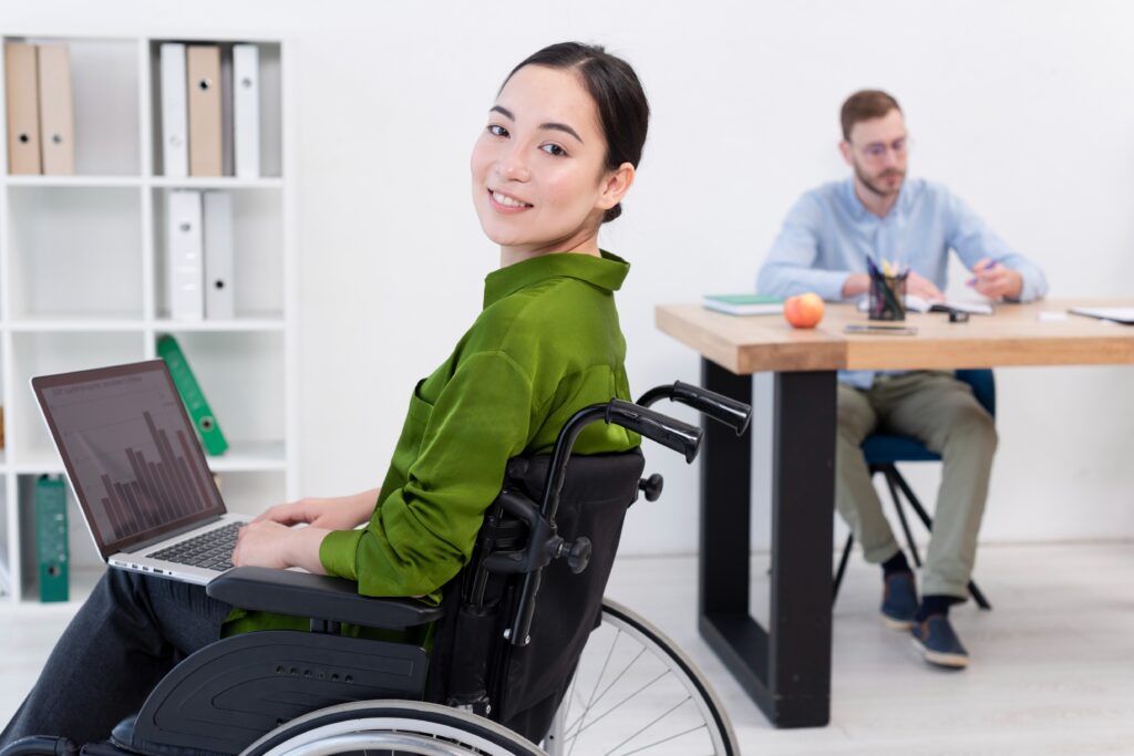 side-view-woman-working-laptop